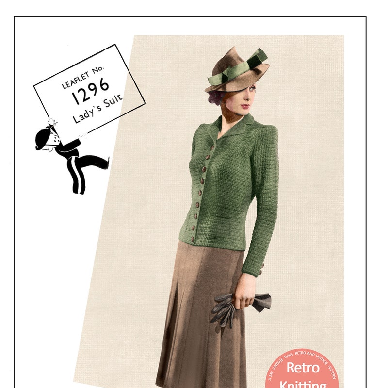 Knit Skirt Suit Pattern - Etsy UK