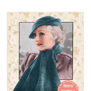 1930s Hat and Matching Scarf PDF Knitting Pattern