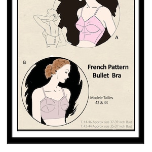 1950's Bullet Bra PDF Sewing Pattern Download