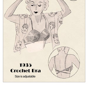 1930s  Simple Bra PDF Crochet Pattern