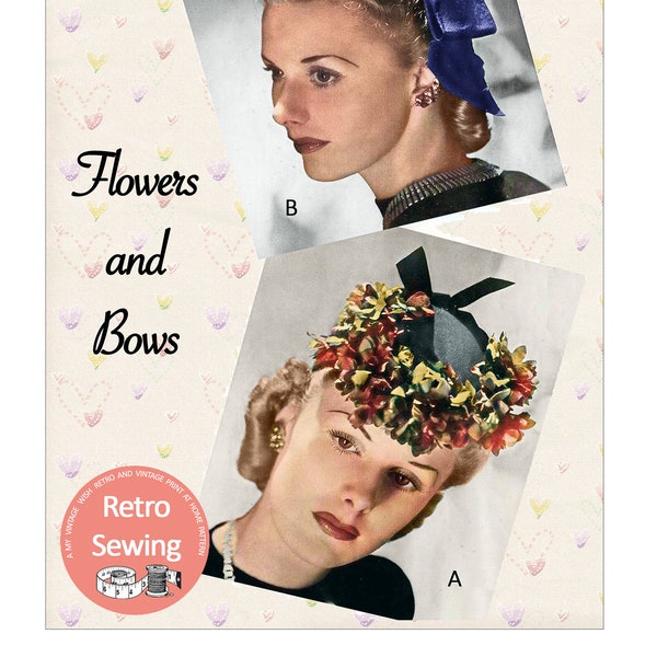 1940's Wartime Hat Sewing Pattern - PDF instant Download