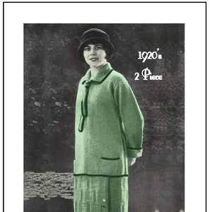 1920s The Rita Sweater Suit Knitting Pattern – PDF Knitting Pattern - PDF Instant Download