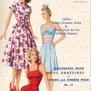 The Haslam System of Dresscutting No. 19 PFD-boekje jaren 40