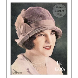 1930 dames gehaakte cloche hoed PDF-patroon