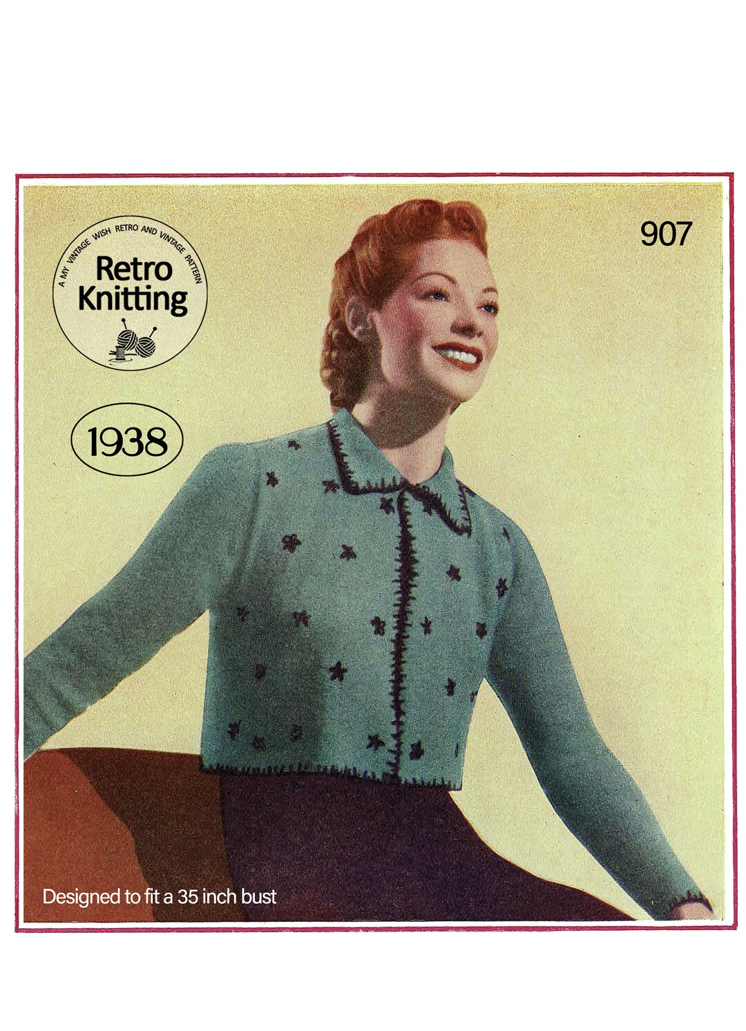 1930s Easy Bolero PDF Knitting Pattern Bust 35 - Etsy