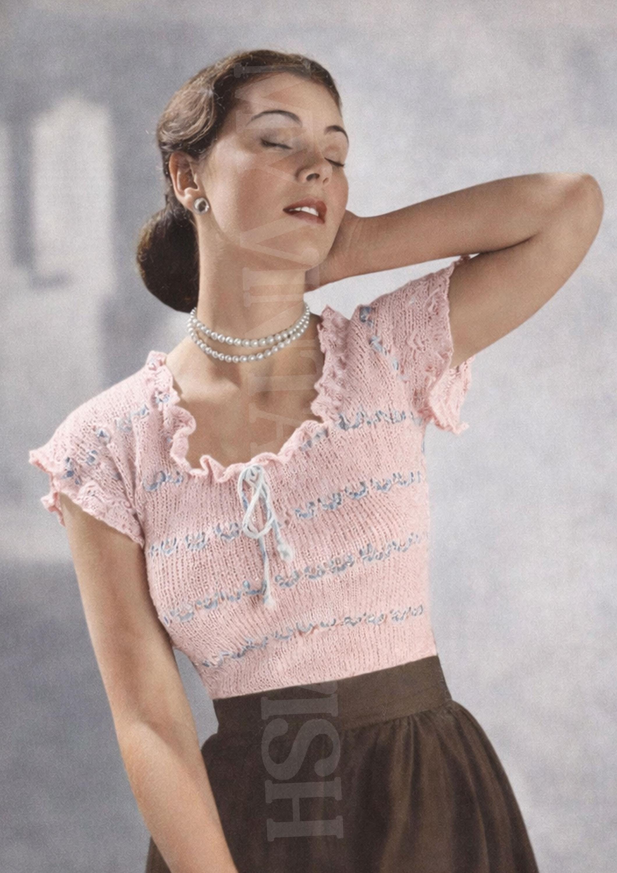 Summer Knitting Pattern 1950s - Etsy