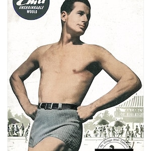 1940&#39;s Men&#39;s Bathing Trunks PDF Knitting Pattern