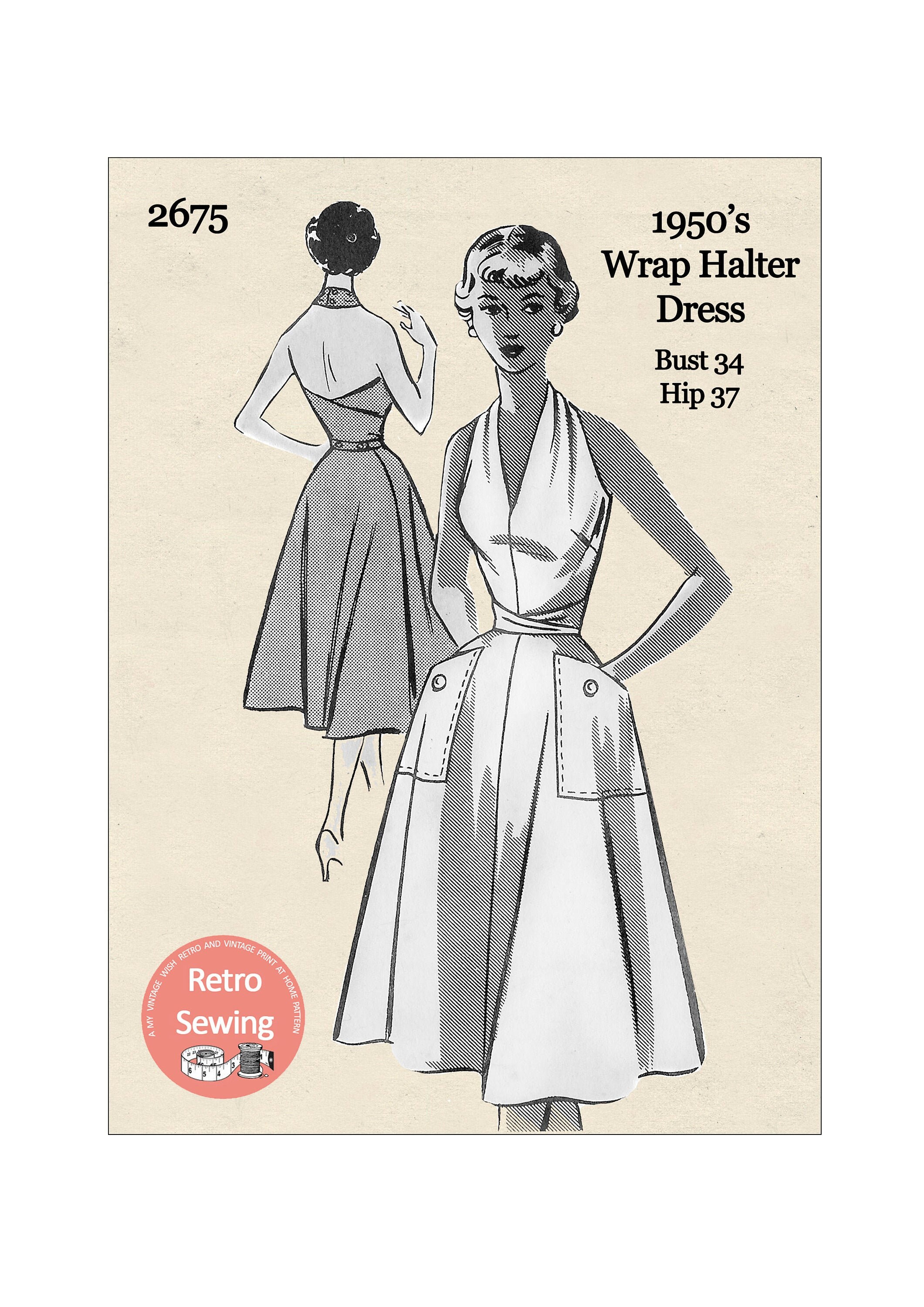 50s wrap outlet dress