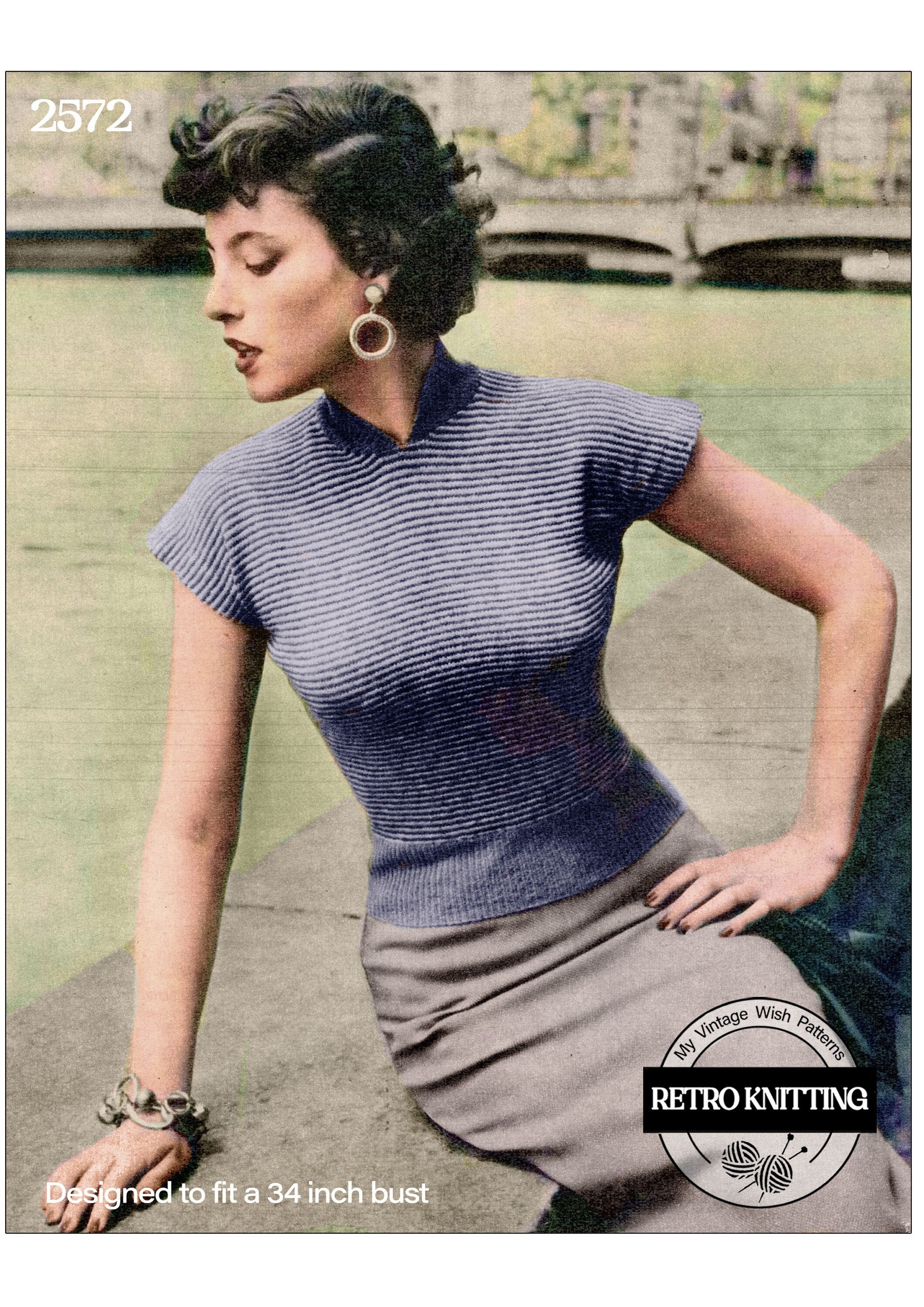 50s Striped Sweater - Etsy