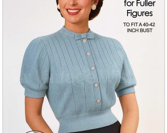Equestrian Ropes • 1950s Knitting Knitted Ladies' Sweater Cabled