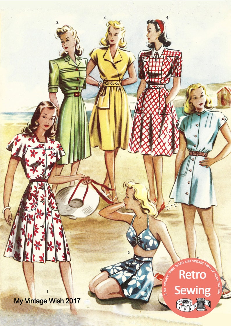 17 1940/'s PDF Booklet Instant Download The Haslam System of Dresscutting No