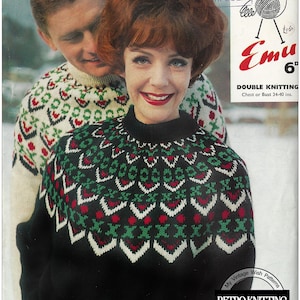 1960s Nordic Family Sweaters PDF Knitting Pattern