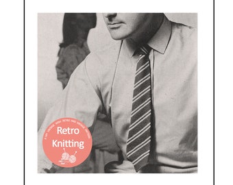 1960's Men's Knitted Ties Pattern  - PDF Instant Download