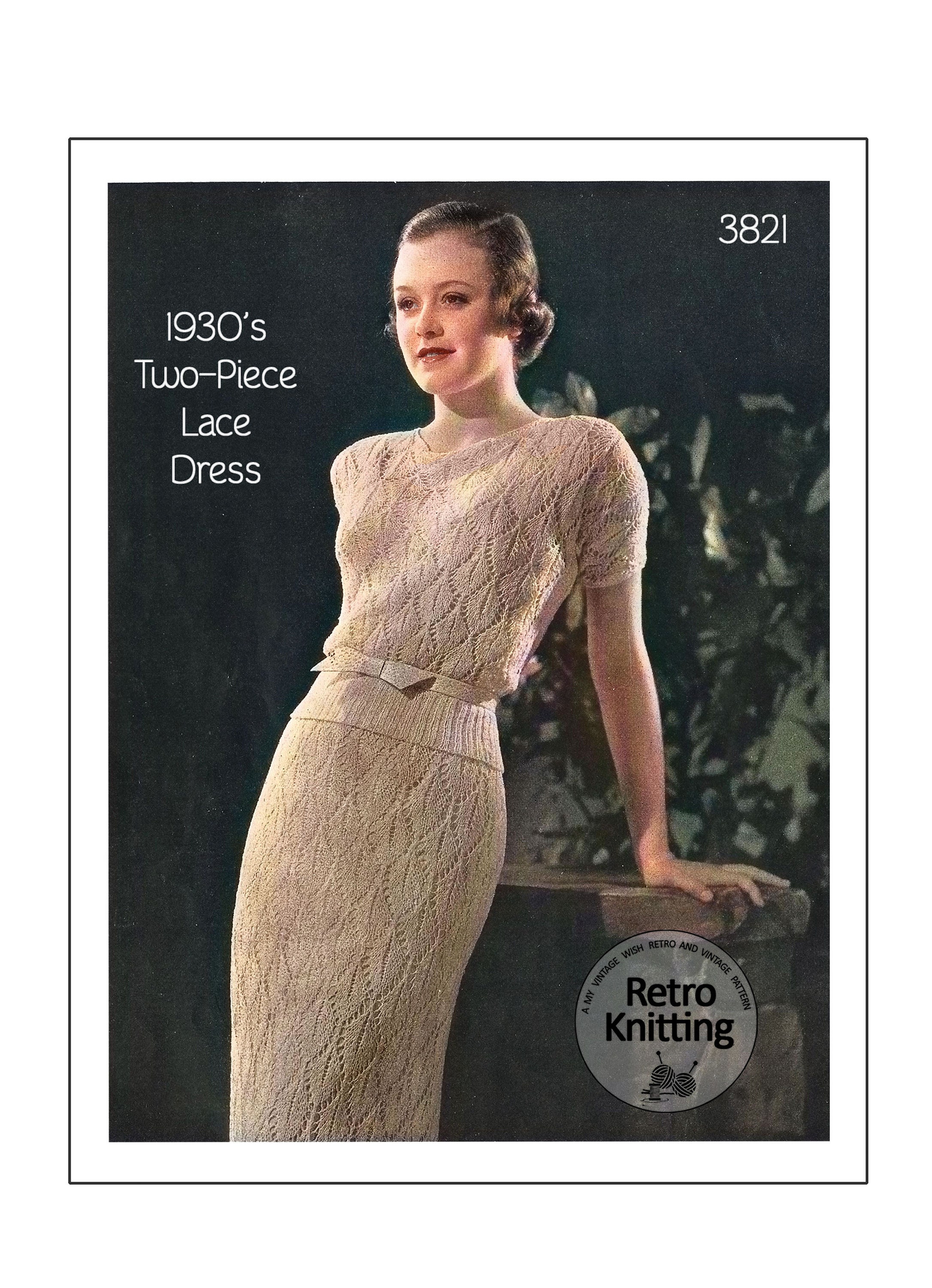 Lace Dress PDF Vintage Knitting Pattern ...