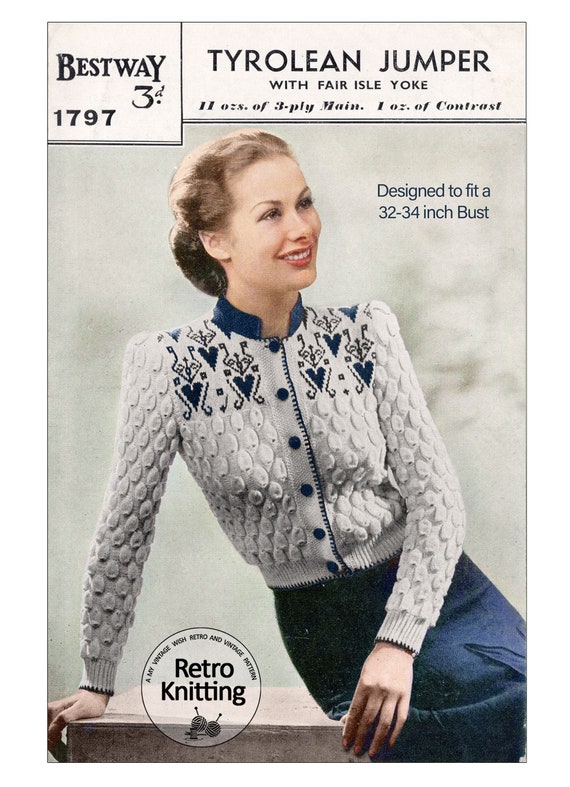 Oversize Sweater Knitting Pattern, XS-XXL Sized , Digital