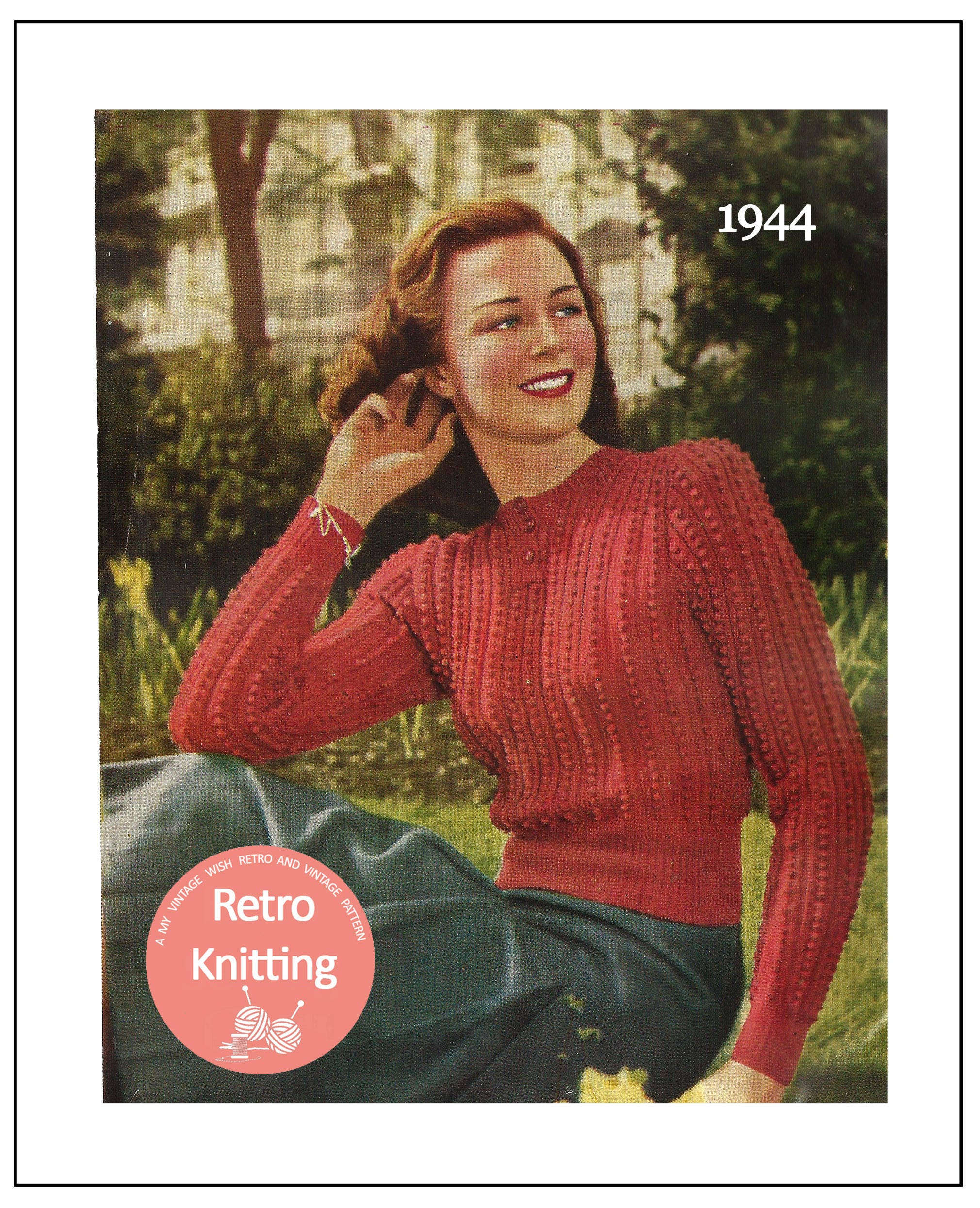 1940's Lady's Sweater Vintage Knitting Pattern PDF | Etsy