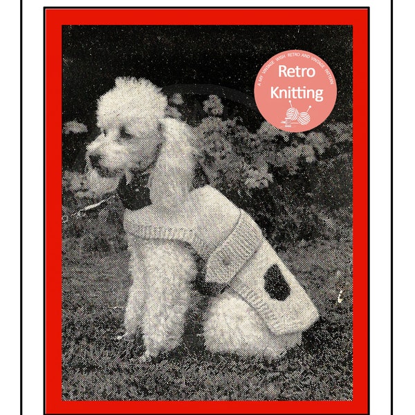 Dog Coat in Three sizes PDF Knitting Pattern