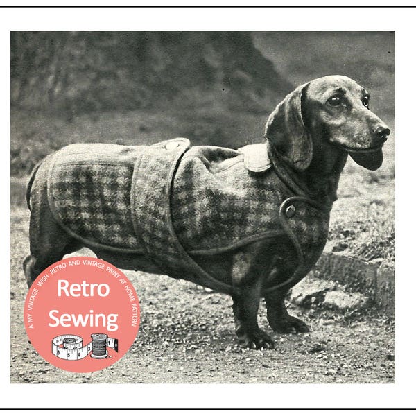 Dachshund Dog Coat PDF Sewing Pattern