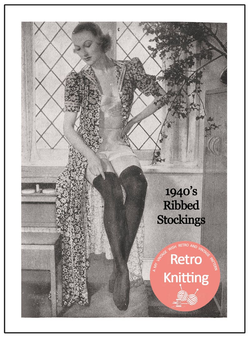 1940s Wartime Knitted Stockings PDF Knitting Pattern Etsy