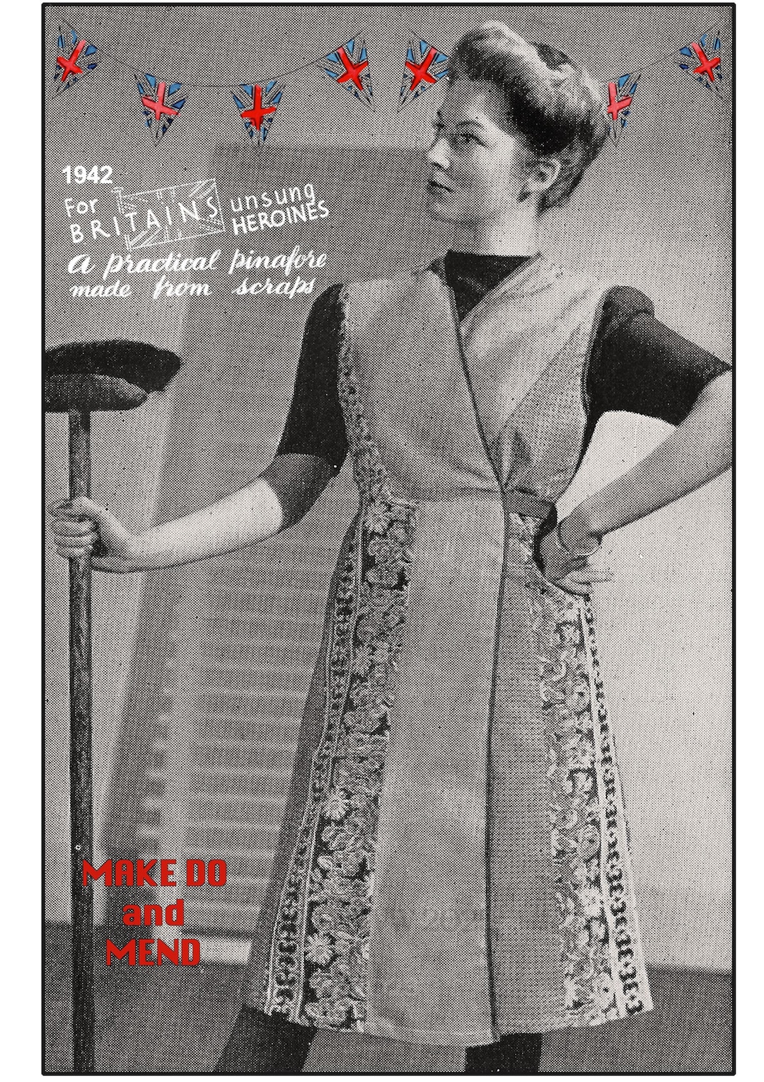 1940s 'make Do and Mend' Mrs. Mop Apron Sewing Pattern - Etsy