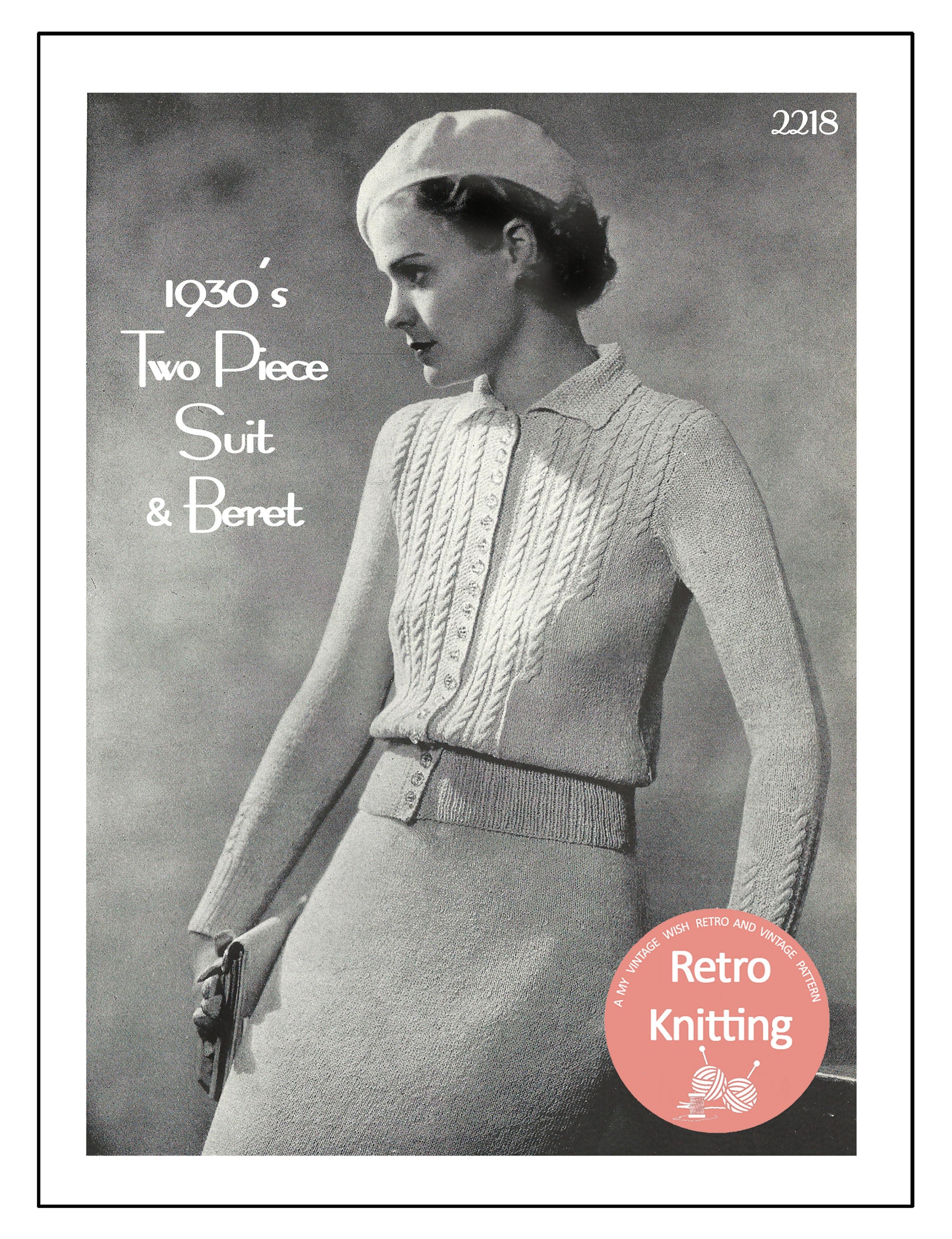 Patterns Kits & How To 1933 A Two-Piece Suit and Hat PDF Knitting ...