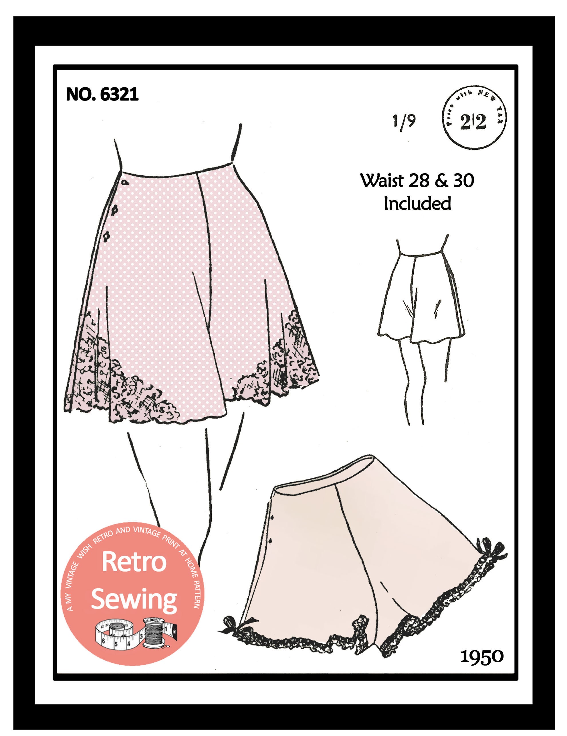 1940's Easy To Make French Knickers PDF Sewing Pattern 2 Etsy