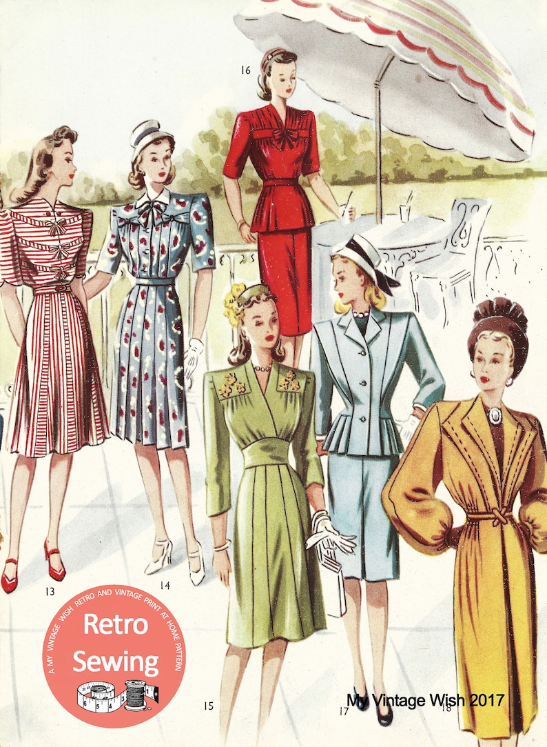 17 1940/'s PDF Booklet Instant Download The Haslam System of Dresscutting No