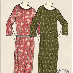1920&#39;s Flapper Dress with Kimono Sleeves PDF Sewing Pattern