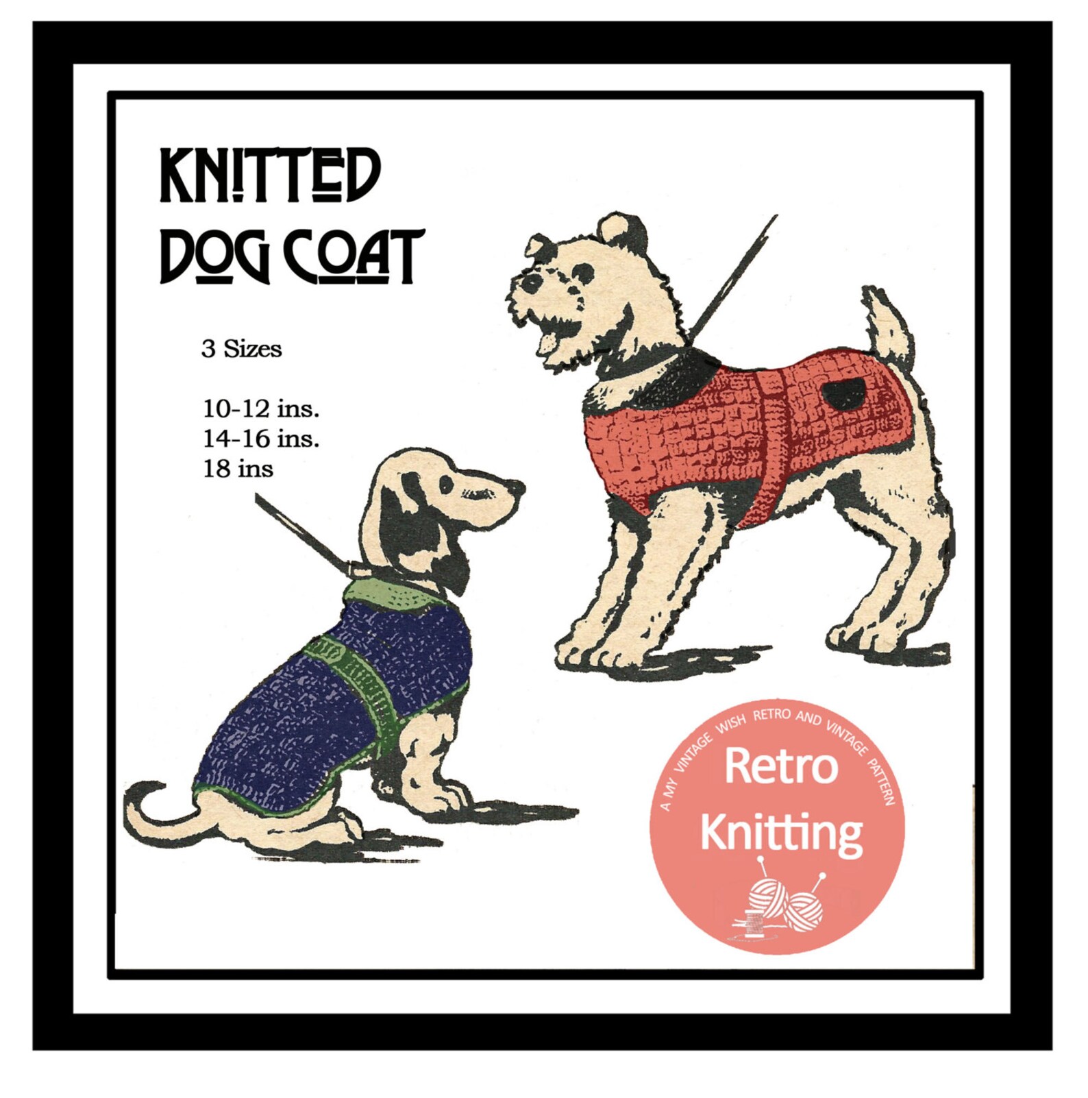 Dog Coat Knitting Pattern PDF Knitting Pattern PDF Instant Etsy