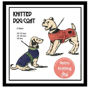 Dog Coat Knitting Pattern - PDF Knitting Pattern - PDF Instant Download