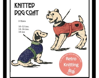 Vintage Dog Coat Knitting Pattern: Basket Stitch (PDF Download)