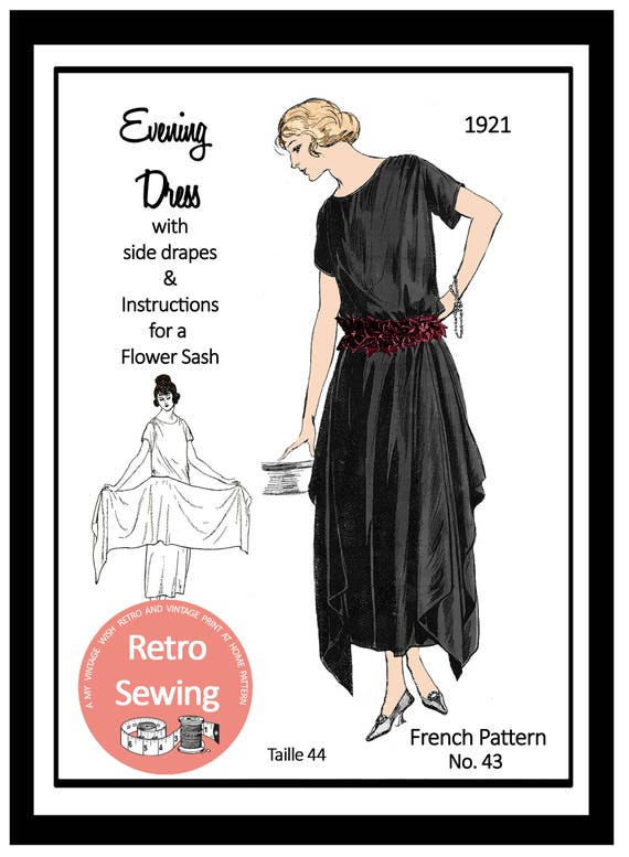 1940s Evening Cocktail Dress Pattern Vogue 6264 Bias Flared Skirt Flirty  Scalloped Peplum Lovely Wide Neckline Cap Sleeves Bust 32 Vintage Sewing  Pattern