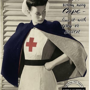 1940s Nurse Cape Sewing Pattern - Etsy