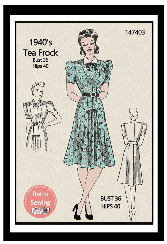 1940s tea dress