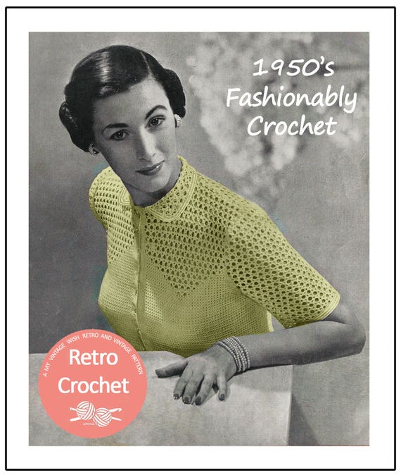 1950s Crochet Blouse Pattern PDF Instant Download -  Canada