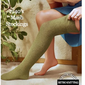 Vintage Knitting Pattern PDF – 1950s Ladies Stockings – Mercerized Cotton