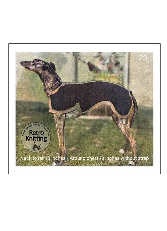Knitting pattern top for greyhound coat