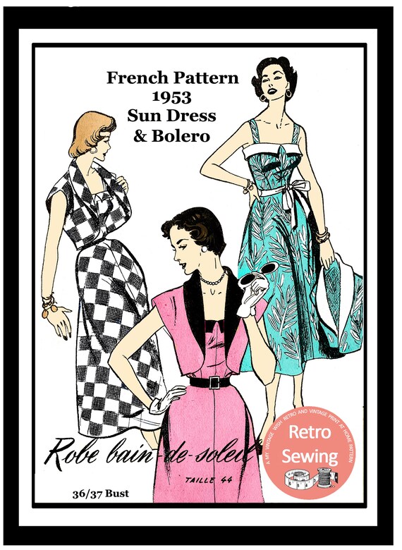 1950s Sun Dress and Bolero Reproduction Pattern Rockabilly