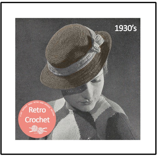1930s Crochet Hat Pattern PDF Download - Etsy