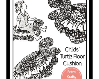 Childrens' Turtle Floor Cushion PDF Toy Pattern