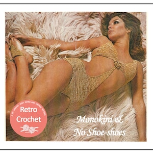 1970s Bikini (Monokini) Retro Swimsuit PDF Crochet Pattern