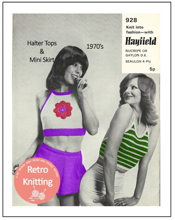Mini skirt top and top 70s
