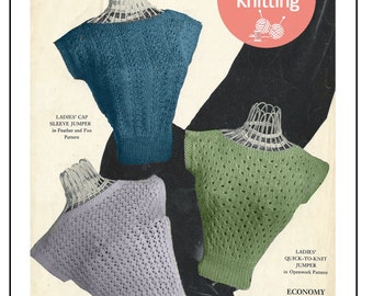 1950s Rockabilly Style Sweater PDF Knitting Pattern