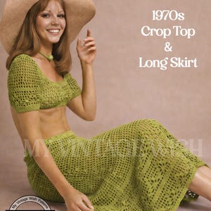 Virkmönster för soltopp och kjol från 1970-talet – Vintage Boho-virkning PDF