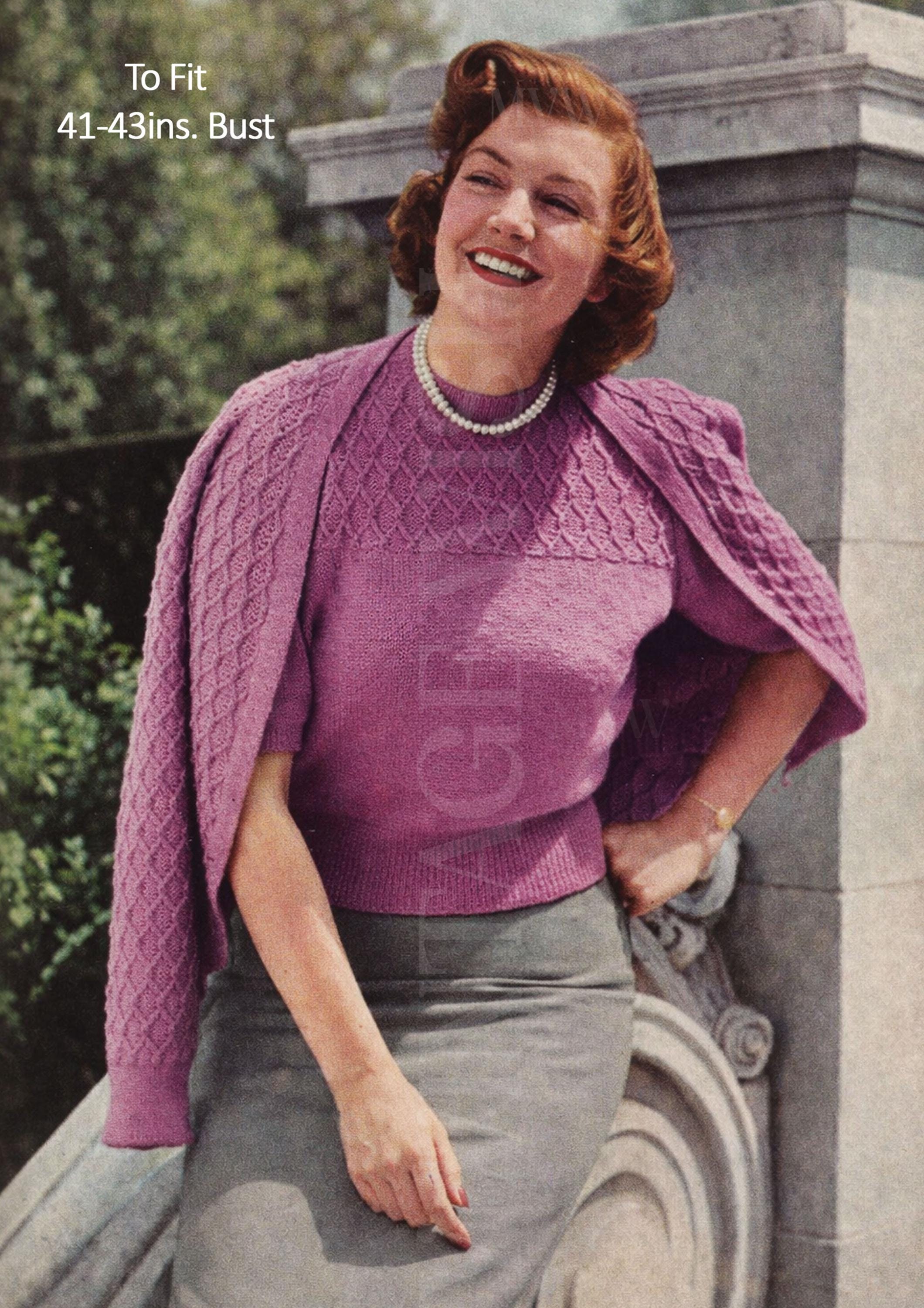 1950 Vintage Sweater Set - Etsy