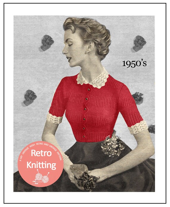 Sweater with shop collar and cuffs