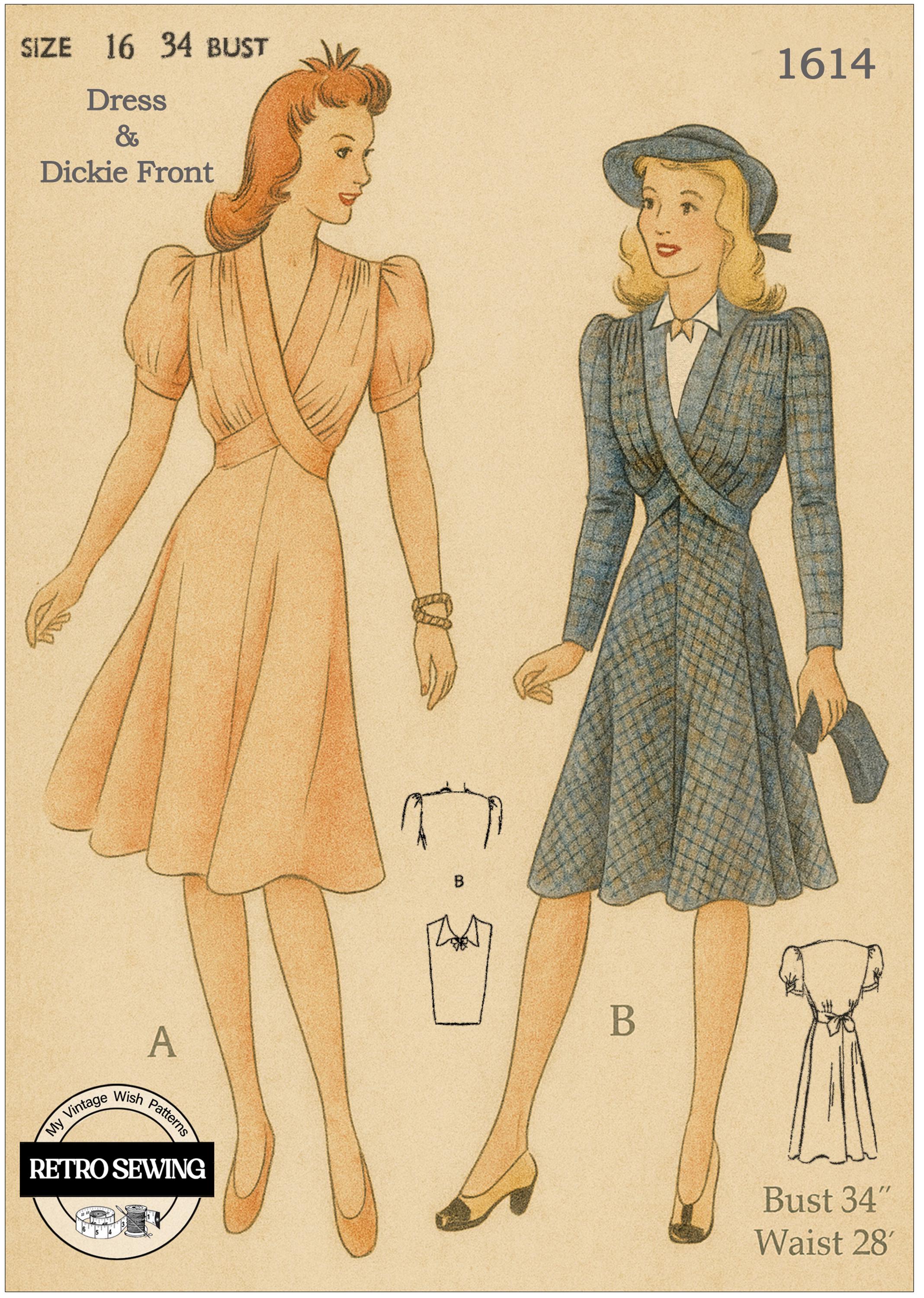 Patron à Décalquer Femmes D'Aujourd'hui N°1213 - Robe En Jersey Taille 40 Et 44 - Juillet 1968, Occasion