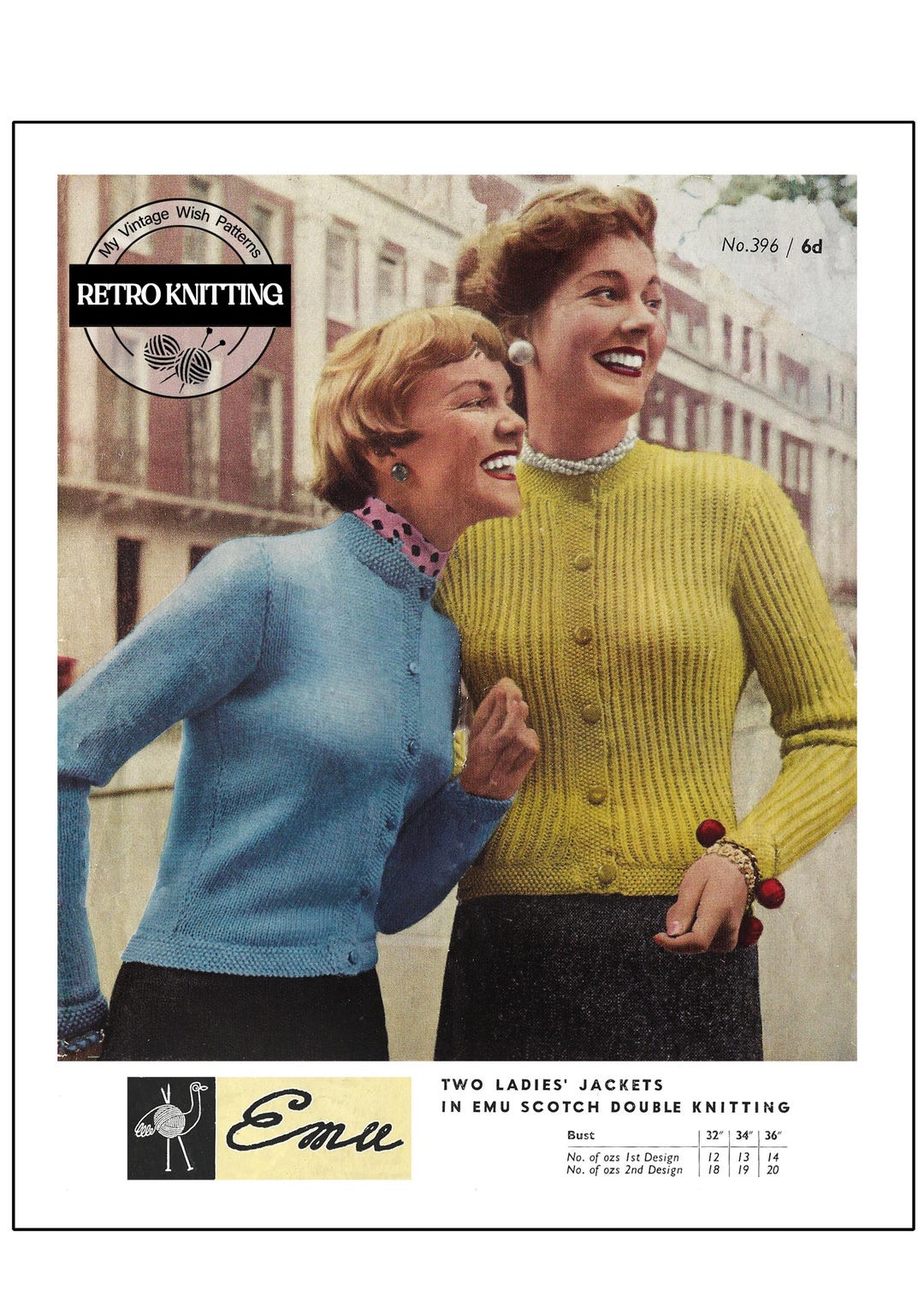 1950's Easy Classic Cardigans PDF Knitting Pattern in Three Sizes - Etsy