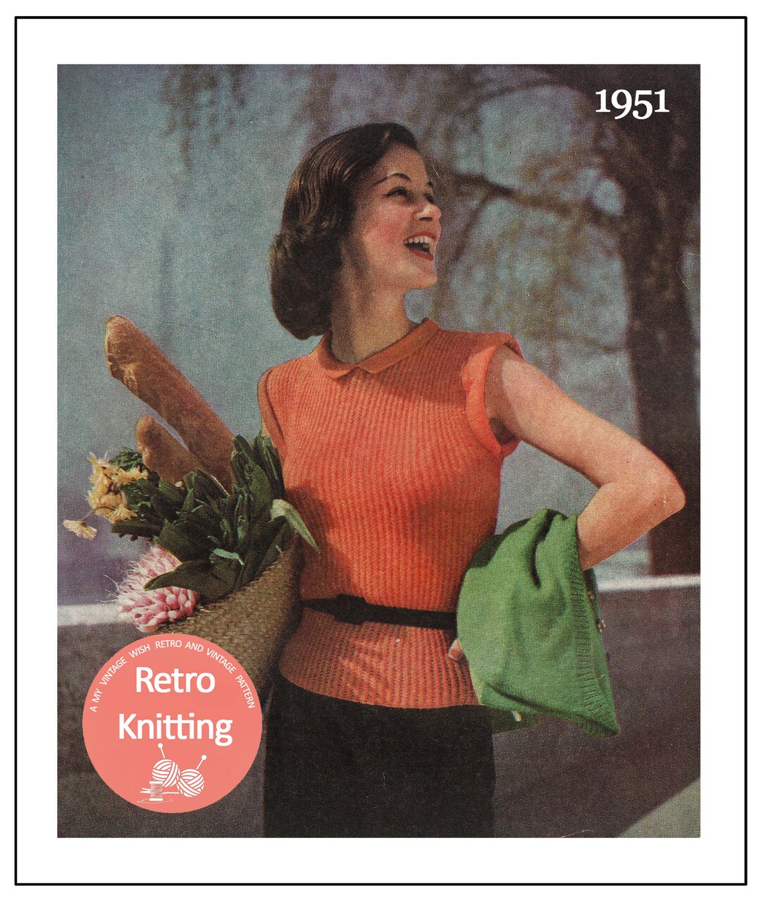 1950s Sleeveless Sweater Knitting Pattern PDF Knitting - Etsy UK