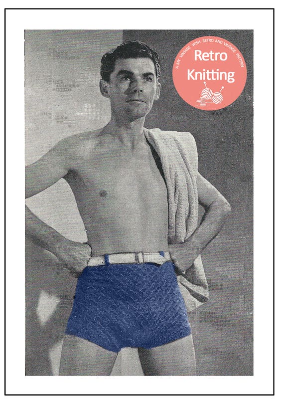 50s mens swimwear